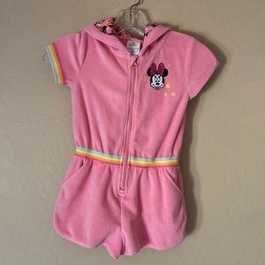 Disney Minnie Mouse hoodie romper, size 5/6
